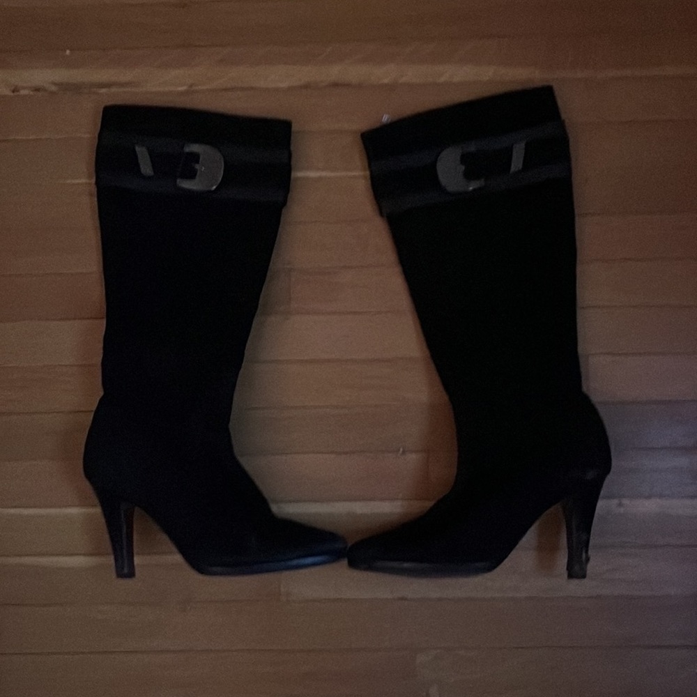 Coach suede black boots